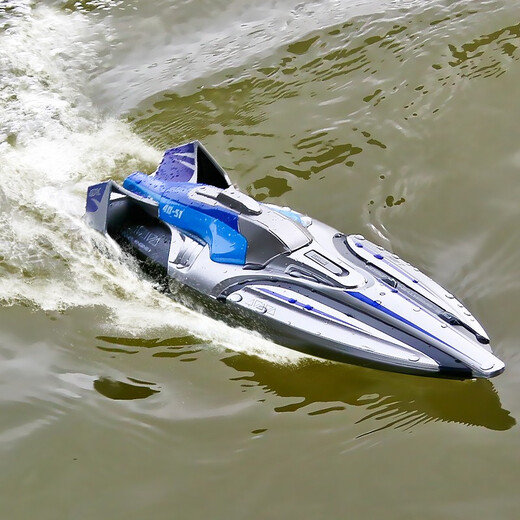 4DRC high-speed remote control boat speedboat submersible high-horsepower yacht ship model female boy children toy birthday gift 35cm [remote control boat] silver double electric