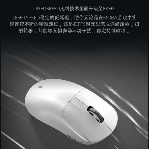罗技（G）GPW3 狗屁王三代无线游戏鼠标 专业电竞手型 60g轻量 白 CS2/瓦洛兰特/ LOL 升级8KHz 88G 888IPS