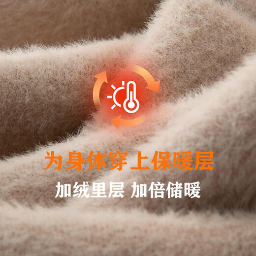 NASA GISS Turtleneck Sweater Men's Autumn and Winter Velvet Warm Sweater Men's Sweater Turtleneck Black Velvet L