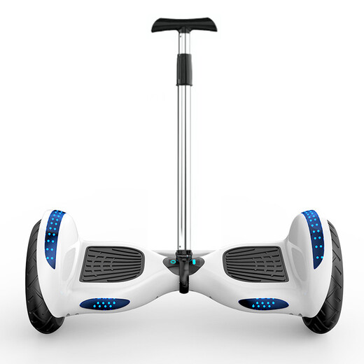 Zhanyue adult and child 6-8-12 years old smart two-wheeled somatosensory car for boys and girls two-wheeled parallel balance car with handrail 6.5-inch white luminous + Bluetooth + luminous wheel