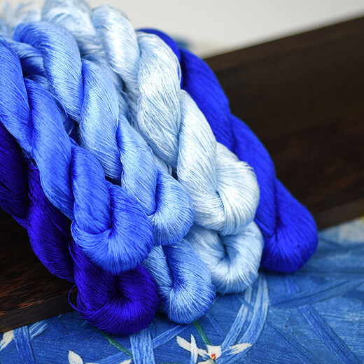 Other embroidery craftsmen No. 110 Velvet Suzhou Embroidery Embroidery DIY Embroidery Mulberry Silk Thread Silk Embroidery Thread Handmade Embroidery Thread Blue Star Flower Embroidery Thread 7 colors 1 small each