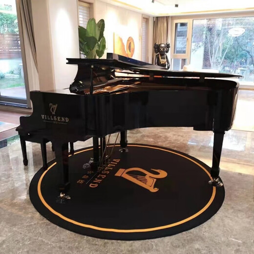 Dreamweaver Grand Piano Round Carpet Stool Non-slip Mat Washed Keyboard Staff Notes Thin Style Can Be Customized Black with Keyboard in Stock Small Keyboard in Stock 3 Meters Full Round
