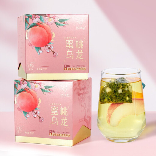 忆江南花草茶蜜桃乌龙茶56g冷泡茶水果茶网红茶包冷萃茶叶三角袋泡茶