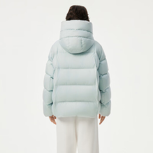 Tambor down jacket women's short detachable hood fashion large silhouette autumn and winter coat thick 530368D frost blue 170