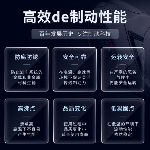 ATEDOT4 brake fluid imported fully synthetic brake fluid SL6 (dry boiling point 265 / wet boiling point 175) 1L