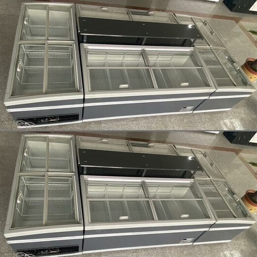 澳柯玛（AUCMA）商用超市岛柜 卧式斜面玻璃上下推拉门冰柜大容量商超急冻海鲜雪糕深冷冰箱 左右推拉门 长2.0米 690升
