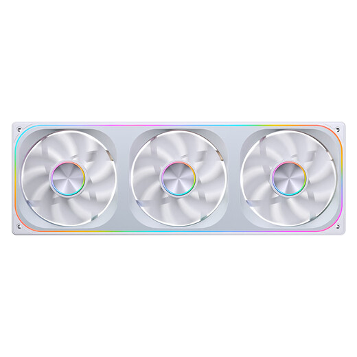 乔思伯（JONSBO）ZA-360WR ARGB版白色反叶 12CM*3机箱风扇（四面一体千层镜光效/3连体/铝质铭牌/PWM公母头）