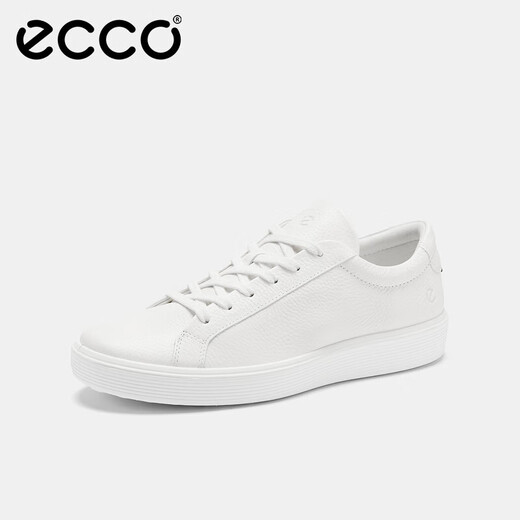 爱步（ECCO）*休闲板鞋男鞋 轻便小白鞋软底休闲鞋平底鞋男 柔酷60周年582404 白色58240401007 40