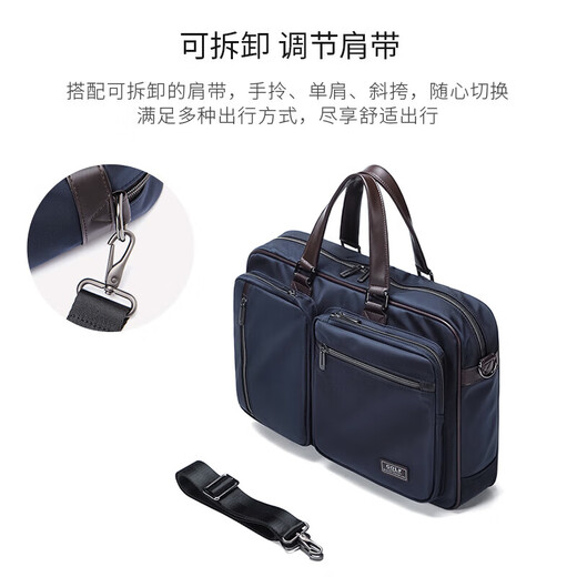 Golf (GOLF) business briefcase men's multi-compartment handbag men's 15.6-inch laptop bag for boyfriend and father