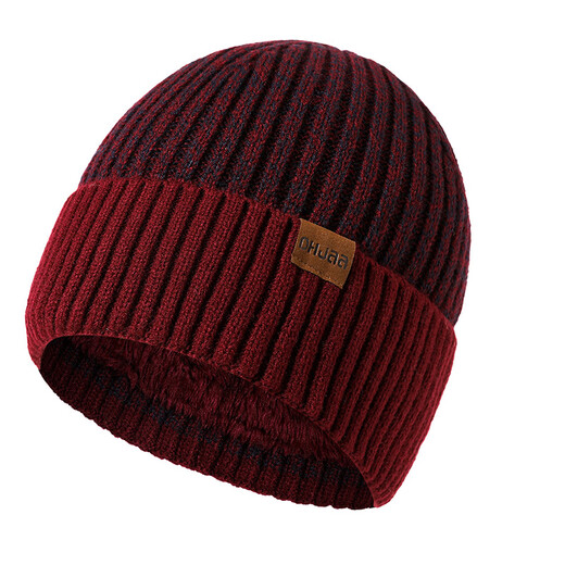Yufan Winter Ship Hat Шляпа мужская двойная утолщенная шерстяная шерстяная шапка Универсальная вязаная шляпа Мужчины и женщины универсальная модная зимняя шляпа Взрослый плюс бархатный утолщенный теплый уш