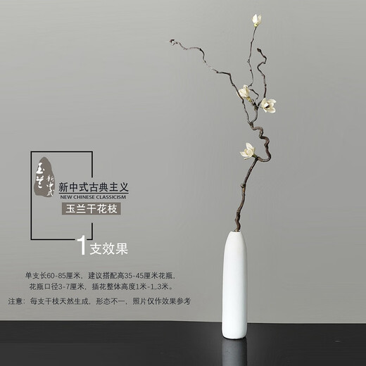 Aesthetic Hacker Dry Branches Decoration Dry Branches Flower Arrangement Living Room Floor-standing Dried Flowers Decoration Home Furnishings Real Flower Art Landscape Dry Branches Magnolia Dried Flower Vine Branch Single Branch Does Not Include Vase