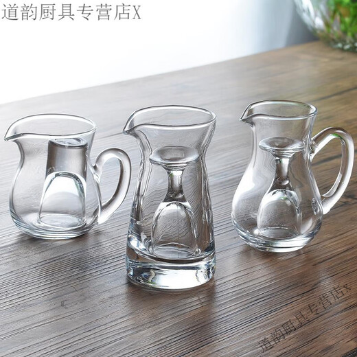 Miaopule thickened glass decanter, white wine dispenser, lead-free thickened heat-resistant glass wine dispenser, white wine cup with handle, tasting cup 10.ml, 6 pieces will be shipped before delivery 1ml