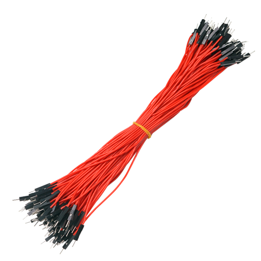 Throwing stones 1P rehearsal Dupont wire 26AWG silicone insulated wire High temperature resistant electronic wire Experimental supplies 100 wires in a bundle 20cm wire length 100 pieces/item Red 20cm male to female