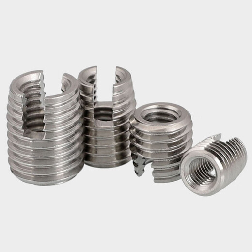 Mankun stainless steel 302 type self-tapping screw sleeve self-tapping dental sleeve slotted thread protective sleeve M2M2.5M3M4M5M6-M16 M8*M12*15 stainless steel (5 pieces)