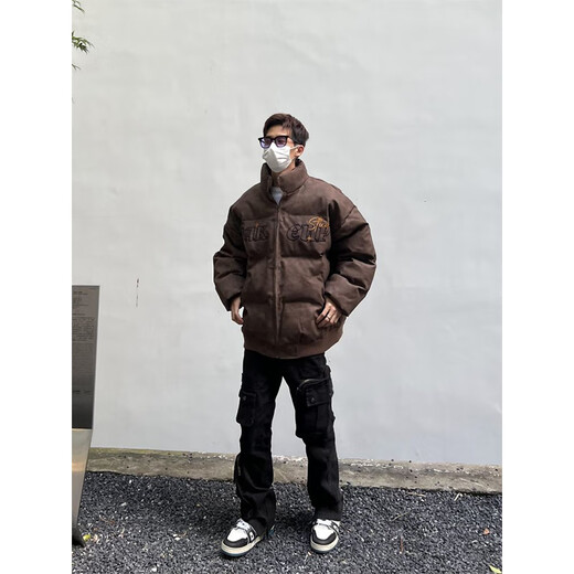 迪伽达复古加厚面包棉服男女冬季宽松棉衣男高级感男士外套男休闲棉袄男 ELFS-D831灰色 2XL