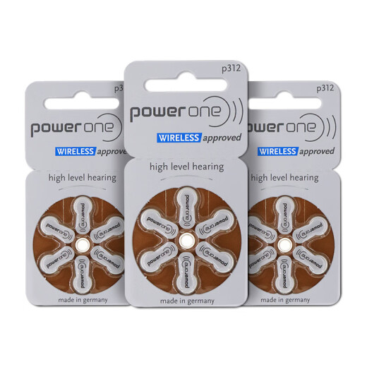 西万博powerone助听器原装专用配件电池P13P312纽扣P10电子P675锌空气 P312【1板6颗】