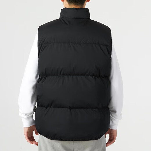 Nike (Nike) Baumwollweste 2025 Frühling neuer Stil Running Fitness Down Bequeme Standkragen Reißverschluss Casual Sports Jacke FB7374-010 Schwarz und Weiß (Baumwolljacke) s