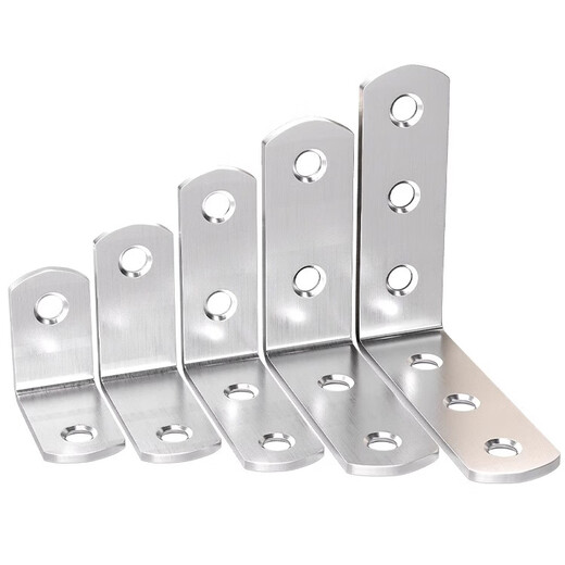 Fengji stainless steel corner code 90 degree right angle fixator triangle iron sheet support L-shaped bracket furniture connection piece strong corner code 20*20*16*2.0 (20 pieces)