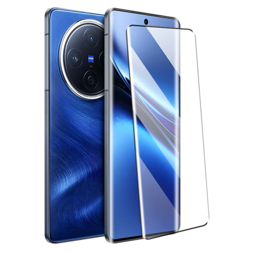 Smorss【2片装】适用vivo X200Pro钢化膜vivo X200Pro手机膜 曲面屏全覆盖高清防摔抗指纹贴膜+贴膜器