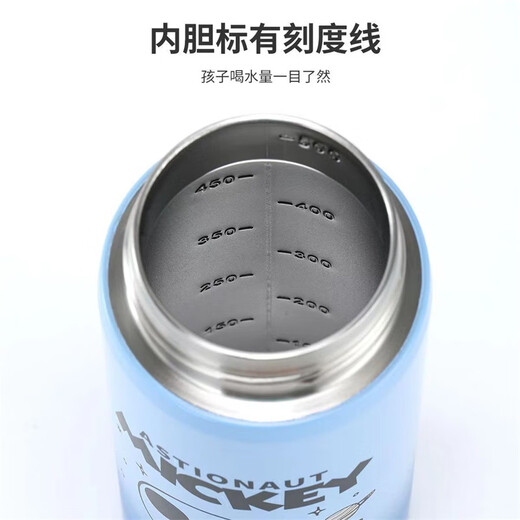Disney Children’s Thermos Cup für Grundschüler, um zur Schule 316 Direkttrinkbecher mit Strohdoppeltrinkdämmung mit Skala 6187f Lila Aisha Thermos Cup 500 ml zu gehen