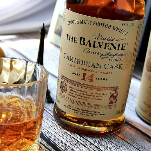 Balvenie 14 ans Caribbean Barrel Scotland Speysy Whisky 700 ml 43 degrés Boîte-cadeau Vin importé