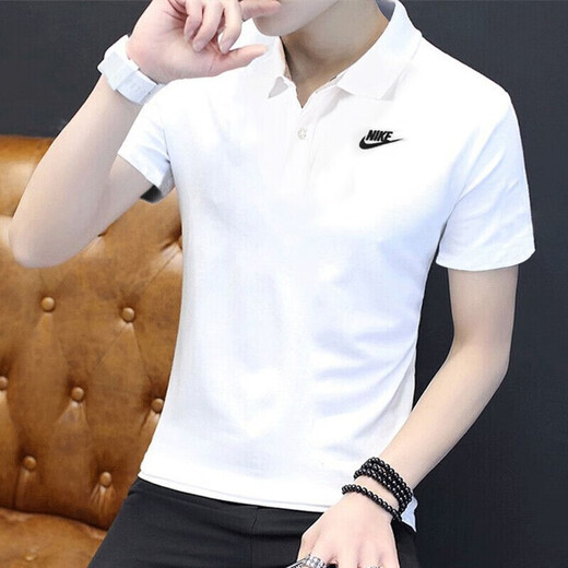 耐克（NIKE）短袖T恤男装2023夏新款运动服针织透气翻领POLO衫上衣CJ4457-686 CJ4457-100白色 XL