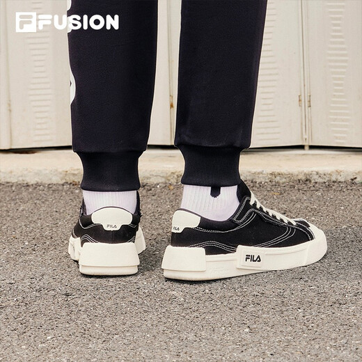 Fila Fusion Herrenschuhe Pop Canvas Schuhe Trendy Marken Herren trendy Board Schuhe Street Fotografie Sport Casual Schuhe Männer Black-Bk 40