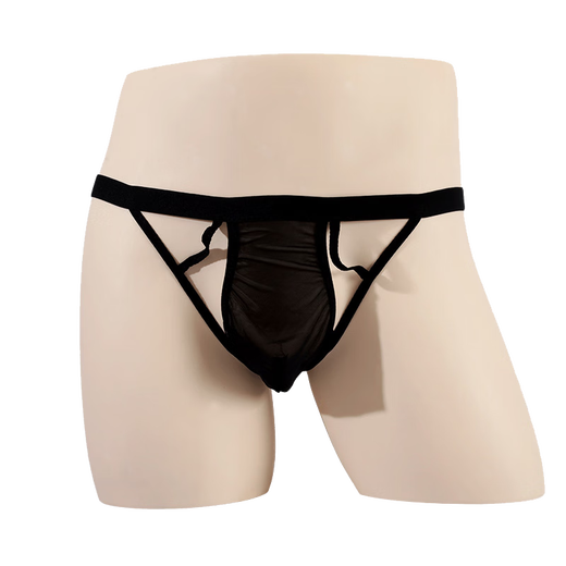 Yu zhaolin (yuzhaolin) sexy transparentes Schnalle-Mesh atmungsaktiven Unterwäsche Hohllagen schöne Hüfte Tanga T-Pants NK2131 Schwarz 1 Stück Einsgröße (110-140jin [Jin gleich 0,5 kg]))