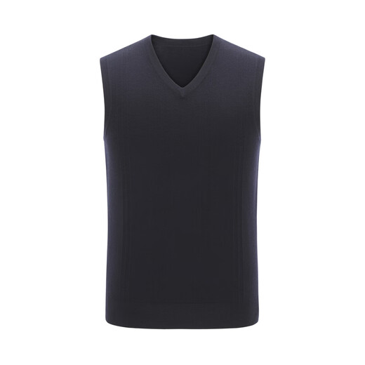 YOUNGOR wool vest men's all-sheep wool wool vest soft, comfortable and warm navy YBQW615199FVA XL 110cm