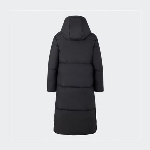 
Adidas women's windproof and warm sports and casual mid-length hooded down jacket JV6197 black XL
