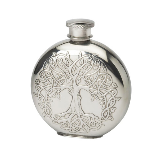 Edwin Blyde British imported tin hip flask, portable flat hip flask, outdoor camping men's European style British style, capacity about 90ml