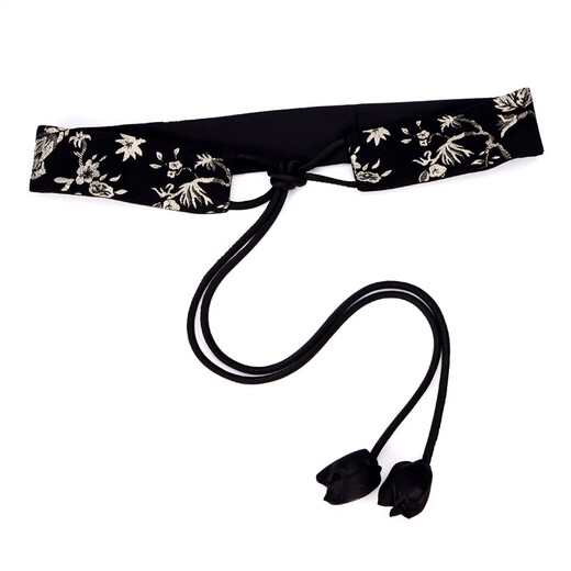 Purple Heart Bamboo Belt Women's Fashion Versatile Decorative Dress Belt Accessories Retro Matching Skirt Shirt Girdle Knotted Girdle Black Gold 135cm