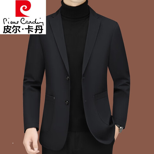 Pier Cardin high-end casual suit men's new men's suit middle-aged single spring and autumn coat slim dad top gray ZJ9889 175/L