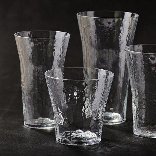 
Cocoa House imported from Japan Toyo Sasaki Hammer Pattern Handmade Glass Beer Juice Drink Cup Japanese Transparent Tea Cup 15904 Wide Mouth Wine Glass 360ml 1
