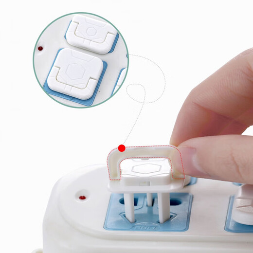 Socket protective cover, children's anti-electric shock safety plug, power plug and drain, waterproof baby protection plug socket protective cover, new pink, 20 pieces, two plugs and three plugs, half each