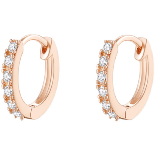 DL 1998 Fat Donglai same style earrings 18k gold 18 Moissanite earrings AU750 rose gold temperament ear bone buckles 18K yellow l rose gold earrings 11mm single