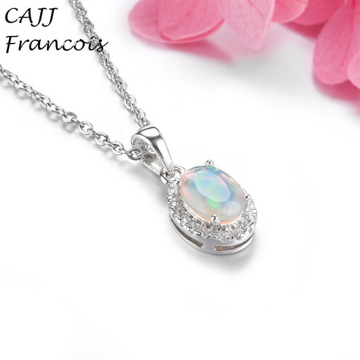 CAJJ Francois 0.40 carat opal stone pendant for women 925 silver as a gift for personal use natural colored gemstones jewelry gems opal stone pendant