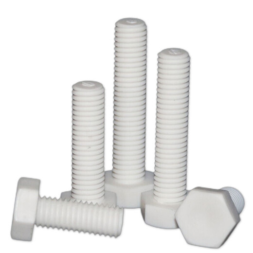 坚弓聚丙烯M3M4M5M6M8外六角绝缘PP螺丝耐酸碱耐腐蚀pp塑料螺丝 M6*12200个