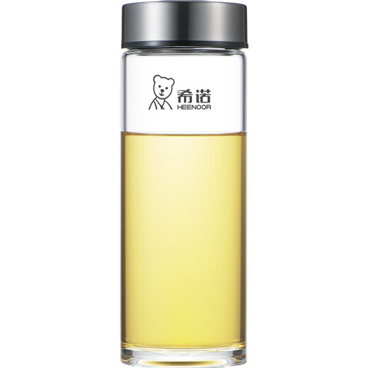 希诺（HEENOOR）玻璃杯单层加厚大容量泡茶杯男士户外运动耐热水 [XN-9076]大容量-695ml-提环盖