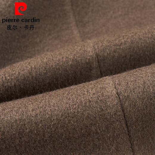 皮尔卡丹（pierre cardin）毛呢外套男中长款羊毛大衣秋冬季新款西装领可脱卸内胆双面呢外套 灰色 175/L