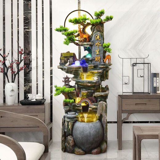 Nouvelle rocherie à grande échelle à grande échelle Fountain Fountain Fountain Salon Fengshi Ier Route Circulation d'eau Décoration du paysage 9929 Large taille 168 cm