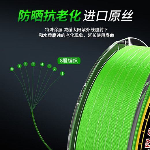 Sea Dragon King Pe Line Asian Line Super Smooth Luck PE Line 8 Long-Drange Pe Line Asian Line PE Line Line № 1.2