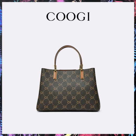 COOGI bag women's bag light luxury brand hand-held tote bag women's crossbody bag Valentine's day birthday gift to girlfriend wife coffee color direct delivery Kyokura