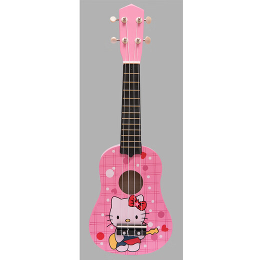 Han Qinxia 21 Cartoon hölzerne weibliche Musikinstrumente Kleine Gitarre kleine Gitarre Ukulele-Kinder-Einstiegs-Ukulele 21-Zoll-Weiß Kitty (verbesserte Version) 21 Zoll