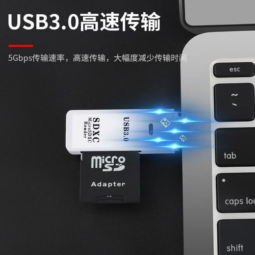 S Steig Thrope Card Reader USB3.0 Hochgeschwindigkeits-Multifunktions-All-in-One-SD-Speicherkarte TF-Konverter Typec Computer Card U Disk integriertes OTG-Auto Universal für Kamera-Mobiltelefon [Active Model] White 2.0 [SD/TF-Karte Zwei-in-Eins-Karten]