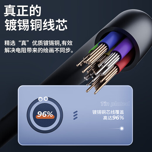 原焋wacom数位板数据线手绘板CTL672 ctl472 690 6100充电线影拓连接线高漫数位板m6 1060pro通用 wacom手绘板线Type-C弯头2米