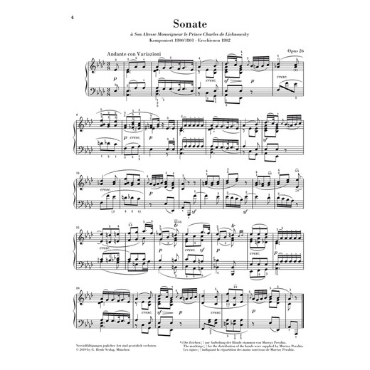 Henle Original Beethoven Piano Sonata Volumen II Perak Annotated Edition Beethoven Piano Sonatas Volumen II OP. 26-54 Edición de Perahia HN834