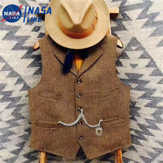 Taozilang Spring and Autumn British retro herringbone wool suit vest men casual slim men wool vest trend SN12 dark gray 2XL