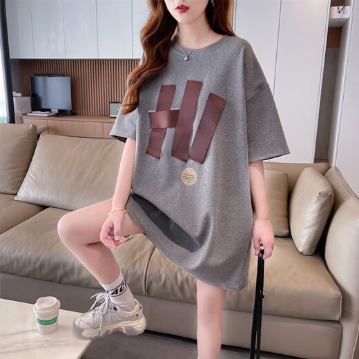 完壮产后哺乳衣外出喂奶时尚款的衣服哺乳期时尚辣妈上产 X719#灰白色 XL建议150-175斤