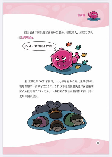 Talk about vaccines (Hyperophilus vaccine + influenza vaccine + Streptococcus pneumonia vaccine + HPV cervical cancer vaccine) Set 4 books Virus Comics Science Medicine Diseases 1283**67